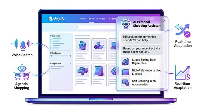 Future of agentic shopping where AI acts as a personal shopper for every Shopify visitor