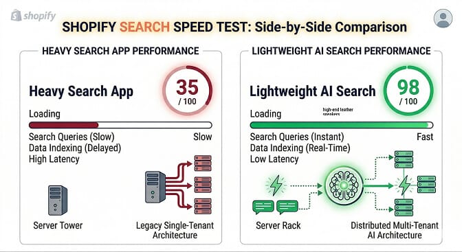 How modern AI search keeps Shopify store load speed fast through cloud processing
