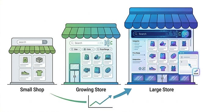 Guide to choosing the right ecommerce search automation tool based on Shopify catalog size