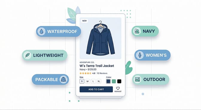 Attribute extraction pulling structured data from Shopify product titles and descriptions