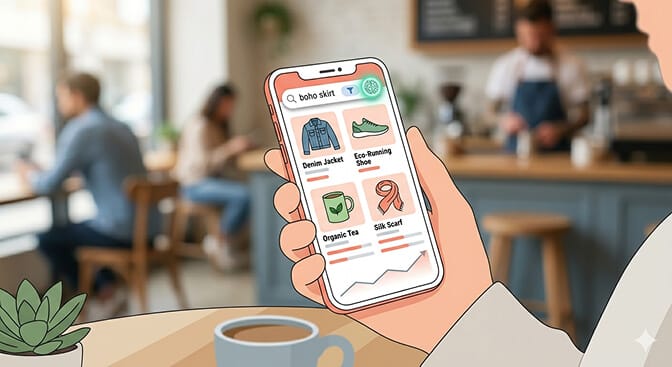 Sticky mobile search bar that remains visible while scrolling a Shopify collection page