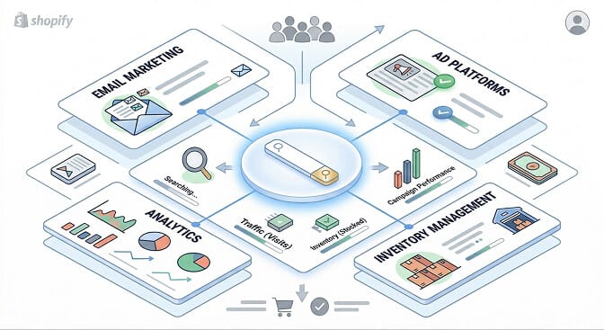 How ecommerce search automation integrates with the existing Shopify app stack