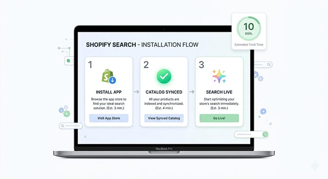 Installing search enrichment on a Shopify store in minutes without any developer help
