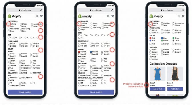 Bad ecommerce filters creating friction for shoppers