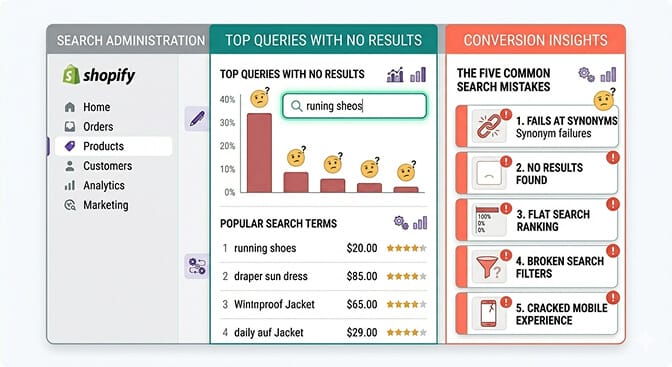 Five search algorithm mistakes costing Shopify stores sales