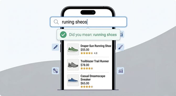 Fuzzy matching and typo correction layer in search