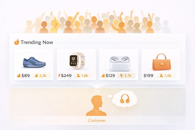 Popularity-based recommendations showing the same trending and best seller products to all visitors regardless of preferences