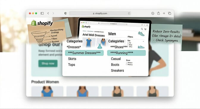 Shopify collection architecture designed like a physical store layout