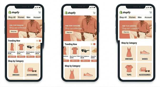 Shopify homepage as a routing system, not a billboard