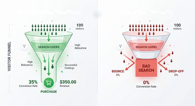 The conversion rate gap between search users and browsers